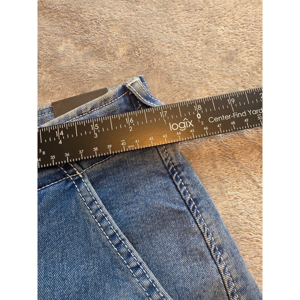 True Religion Low Rise Carpenter Jeans Wide Leg Double Knee Blue Denim W30 - Picture 5 of 7